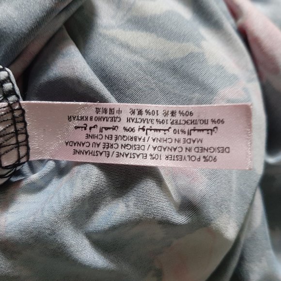 La Vie En Rose Lingerie Black w/ roses XS Negligee - Picture 4 of 5